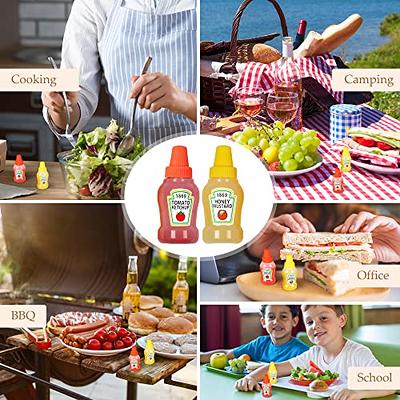 WXOIEOD 4 Pieces Mini Ketchup Bottle for Bento Box Accessories, 25ml  Condiment Squeeze Bottles Empty Plastic Salad Dressing Container Tomato  Ketchup