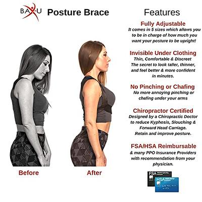 Copper Compression Posture Corrector for Men and Women Back Brace Support -  M/L 