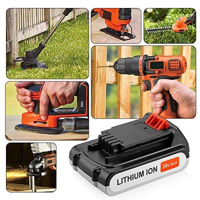 BLACK+DECKER LBXR20 20-Volt MAX Extended Run Time Lithium-Ion Cordless To  with BLACK+DECKER LDX120C 20V MAX Lithium Ion Drill / Driver