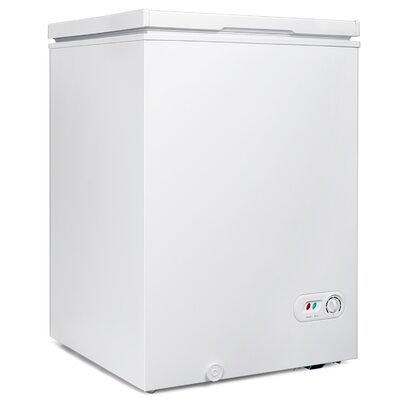 Compact Chest Freezer, 3.5 cu ft (99L), White, Manual Defrost Deep