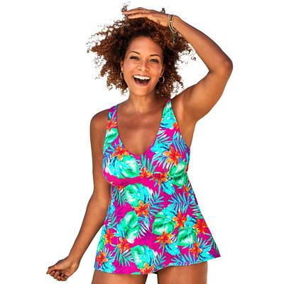 Plus Size Women's Adjustable Underwire Tankini Top by Swimsuits