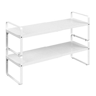  GEDLIRE Cabinet Storage Shelf Rack Set of 2, Medium (13 x 9.4  inch) Rustproof Metal Wire Kitchen Cabinet Organizer and Storage, Cupboard  Spice Shelf Rack for Plate, Dish, Counter & Pantry