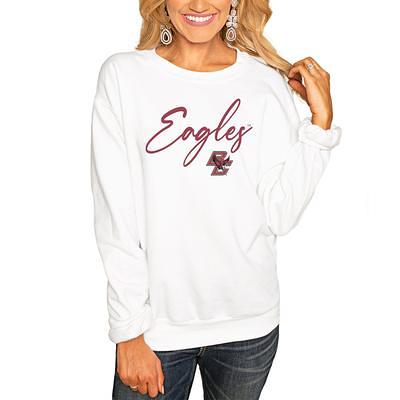 Women's White Boston College Eagles Bold Type Easy T-Shirt