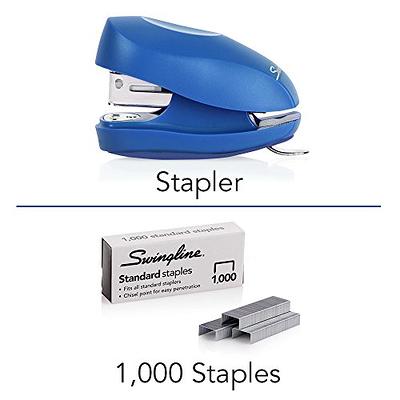 Basics Stapler with 1000 Staples, Office Stapler, 25 Sheet Capacity,  Non-Slip, Black
