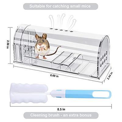 6 Pack Live Mouse Traps No Kill, Humane Mouse Traps Indoor for Home,  Reusable Mice Trap Catcher for House & Outdoors