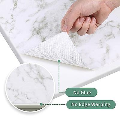 Drawer and Shelf Liners for Kitchen Cabinets Non Slip Marble Shelf Paper Non-Adh