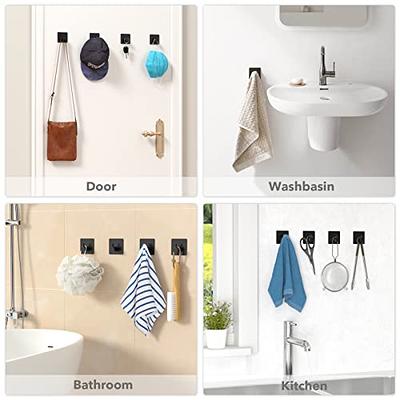 Honmein 6 Pcs Adhesive Wall Hooks for Hanging - Waterproof Shower Hooks,  Heavy Duty Towel Hooks for Bathrooms, Kitchens, and Offices (Black) - Yahoo  Shopping