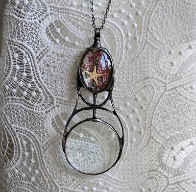 Handmade Magnifying Glass Necklace