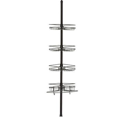 Zenna Home 4-Tier Tension Pole Shower Organizer, Grey - Yahoo Shopping