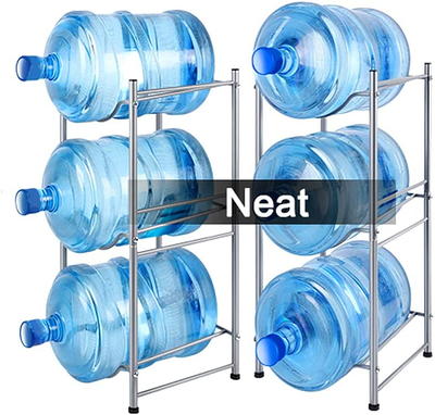 Silver 3 Tier Water Cooler Rack Water Jug Holder Storage Shelf w