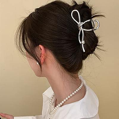 Elegant Metal Pearl Hair Clip Women Hair Accessories Butterfly Hair Claw  Clip 