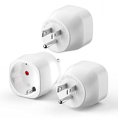 Europe to US Plug Adapter Unidapt UK to US Plug Adapter, 2 USB Wall Charger  3 in 1, Travel Power Plug Adapter, EU Australian China UK European to USA