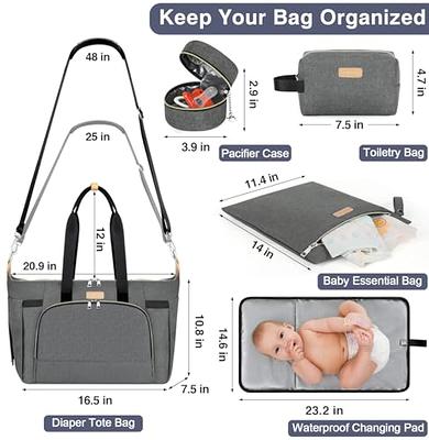 Beige Baby Diaper Bag Mommy Bags for Hospital & Functional Large