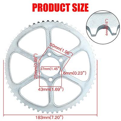  GREHUA 75 Tooth #35 Chain Rear Drive Sprocket Cog with Master  Link for CT100U CC100X Baja Hensim Doodle Bug DB30 Motovox MBX10 MBX11  MM-B80 Classic 1000w Electric Mini Bike Go Kart