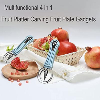 4 in 1 Melon Cutter Scoop Fruit Carving Knife Fruit Cutter Platter