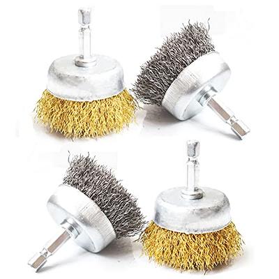 9pieces Wire Brush For Metal Drill Circular Grinder With 1/4 Inch Shank  Brush Kit For Rust/corrosion/paint Removal