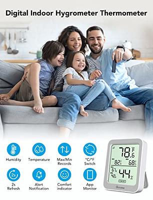 Govee Bluetooth Hygrometer Thermometer, Wireless Thermometer, Mini Humidity  Sensor with Notification Alert, Data Storage and Export, 262 Feet  Connecting Range, 3 Pack - Yahoo Shopping