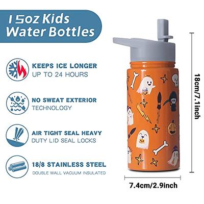 Simple Modern Kids Water Bottle with Straw Lid | Insulated Stainless Steel  Reusable Tumbler for Toddlers, Girls | Summit Collection | 14oz, Fox and