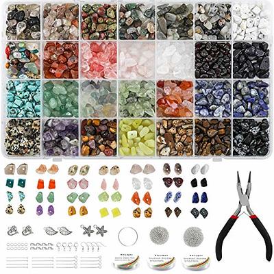 Ybxjges1330Pcs Irregular Crystal Chips, Natural Gemstone Beads Kit with  Jump Rings Earring Hooks Pendants Charms Wire for DIY Bracelet Necklace  Earring Jewelry Making Supplies - Yahoo Shopping