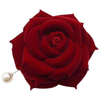 8in large flower fabric rose floral brooch pin large flower brooch pin for  women and men, oversized flower corsage brooch for wedding, party, dress