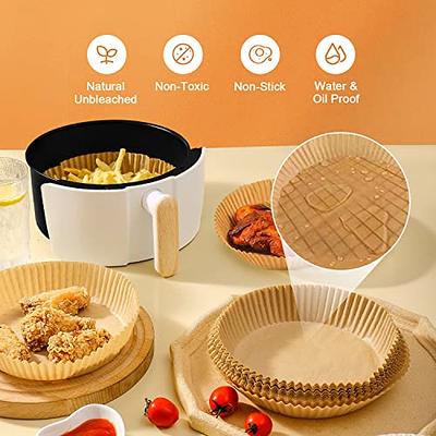 Air Fryer Paper Liner Disposable - 100PCS 6.5 Inch Square Liners for Air  Fryer, Grease and Water Proof Non Stick Basket Parchment Paper