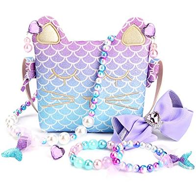 ELEMIRSA Girl Handbag Purse for Little Girls Kids Pretend Play