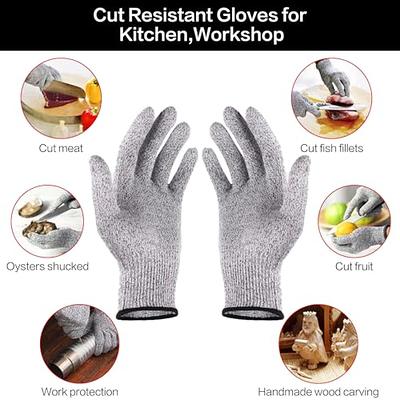 Cut Resistant Gloves Food Grade Level 5 Protection, Safety Kitchen