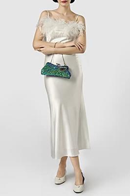 BABEYOND 1920s Flapper Peacock Clutch - Gatsby Sequined Evening