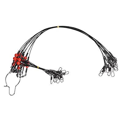 Fishing Wire Leader Line 7X Steel Fishing Leaders with Swivels Snaps  19.7/150LB