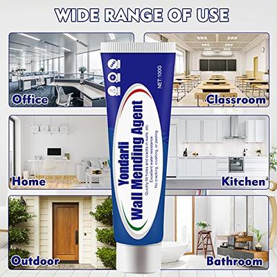 Drywall Repair Kit, 2 Pcs Wall Patch Repair Kit with Scraper, White Wall Spackle Repair Paste Waterproof Wall Mending Agent Quick and Easy to Fill