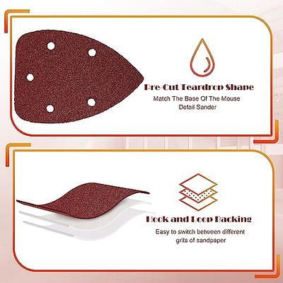 120 Grit Sanding Sheets for Black and Decker Mouse Sanders, 50PCS 12 Holes  Hook and Loop Sandpaper - LotFancy Detail Palm Sander Sand Paper