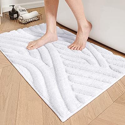 Color&Geometry Long Bathroom Rugs Runner - Upgrade Your Bathroom with Soft  Plush Light Brown Microfiber Bath Mat - Non Slip, Absorbent, Washable