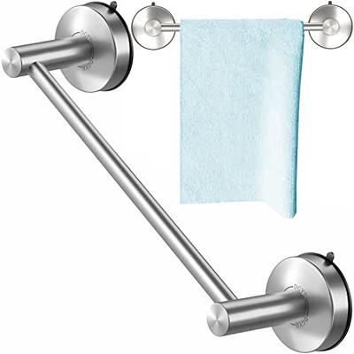 Towel Bar With Hooks,Self Adhesive Round Towel Rails,Classic Wall Mounted  SUS304 Stainless Steel Bathroom Towel Holder,16 Inches Towel Racks For  Kitch - Yahoo Shopping