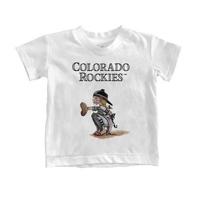 Colorado Rockies Tiny Turnip Youth Girl Teddy T-Shirt - White
