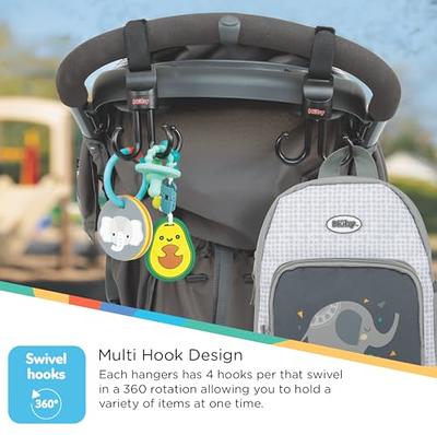 Nuby 2-in-1 Deluxe Adjustable Baby Stroller & Car Seat Hooks for Hanging  Bags, Toys- Hang or Remove Items from Hooks with one Hand/ 2 Pack – 8 Hooks  Total, Black - Yahoo Shopping