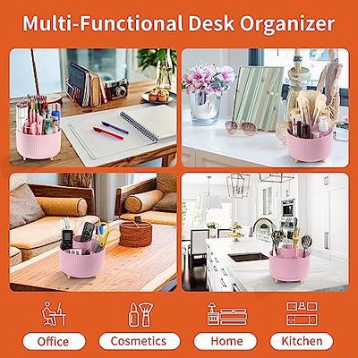 360 Rotating Art Supply Organizer, Pencil Holder For Desk, Desktop Storage  Pen Organizers Stationery Supplies, Cute Pencil Cup Pot for Office, School, Art  Supply, Kids Blue 