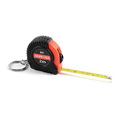 Spifflyer 3 Pack Small Tape Measure Keychain Mini Measuring Tape Retractable 6ft 2M, Metric and inch