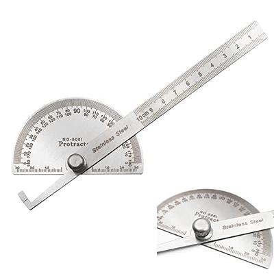 EDC Titanium Ruler, Mini Micro Ruler, Ti Straight Ruler in Both CM & INCH  Linear Measure, Multitools, Protractor, Compasses, Double-Faced Drawing