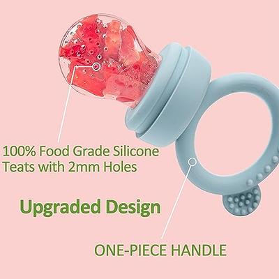 Baby Fruit Feeder/Food Feeder Pacifier for Babies (2 Pack) - HAOBAOBEI Mesh  Teethers for Babies, Infant Teething Toy in Appetite Stimulating Colors