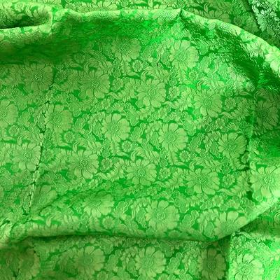 PURE MULBERRY SILK Fabric by the Yard Natural Silk Handmade in Vietnam  Green Floral Silk 