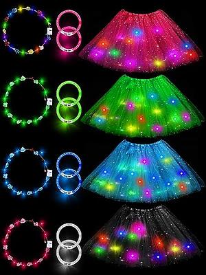 Suhine 16 Pieces Glow in the Dark Clothes Kit for Women Light up