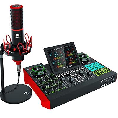 ALPOWL Podcast Equipment Bundle, Audio Interface with All in One Live Sound  Card and Condenser Microphone, Perfect for Recording, Broadcasting, Live