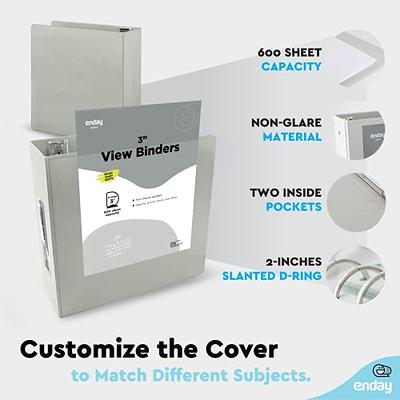 3 Ring Binder, Heavy Duty Professional D Ring Binders, 4 inch Binder, Extra Large Wide Clear View Binder, 8.5 x 11 inch Letter Sized Sheets 