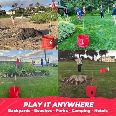 bucketgolf Game 3 Hole Starter Set - New Outdoor Yard Golf Game Levels  Family, Adults, Kids, Party, Lawn, Camping, Beach. - Yahoo Shopping