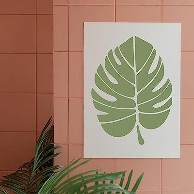 Monstera Stencil - Tropical Leaf Stencil Set- Tropical - Wall Stencil -  Reusable Stencil