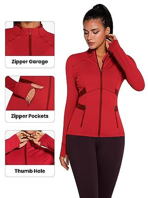 Women's Jacket Zip Up Thumb Holes Jacket Jacket for Women (Color