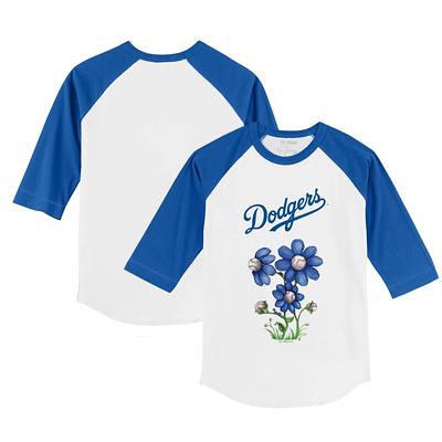 Chicago Cubs Tiny Turnip Women's Baseball Flag T-Shirt - Royal