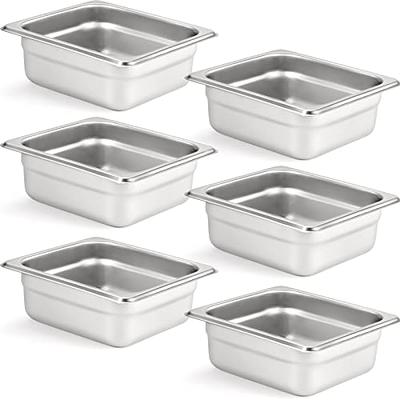 1/3 Size Hotel Pans with Lids, 6 Inch Deep 8Pcs Stainless Steel Steam Table  Pans Steam Table Tray for Food Warmer Cooking Heat Restaurant Supplies for