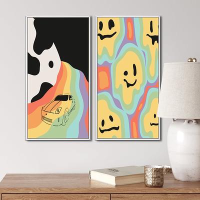 Designart Boho Rainbow Colors Vintage Design I Americana Framed Art Set  of 2 Pieces - Yahoo Shopping