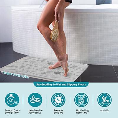 1 Pack Bath Tub and Shower Mat Extra Long, Non-Slip with Drain